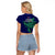 Papua New Guinea Bougainville Raglan Cropped T Shirt PNG Birds Of Paradise Polynesian Arty Style LT03 - Polynesian Pride