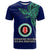 Papua New Guinea Bougainville T Shirt PNG Birds Of Paradise Polynesian Arty Style LT03 Blue - Polynesian Pride