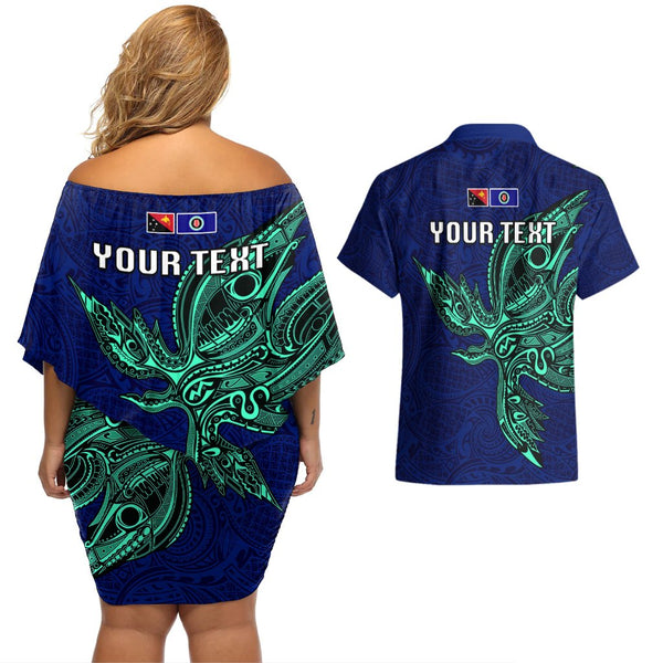 (Custom Personalised) Papua New Guinea Off Shoulder Long Dress Raggiana Birds Of Paradise Red LT13 main image 1