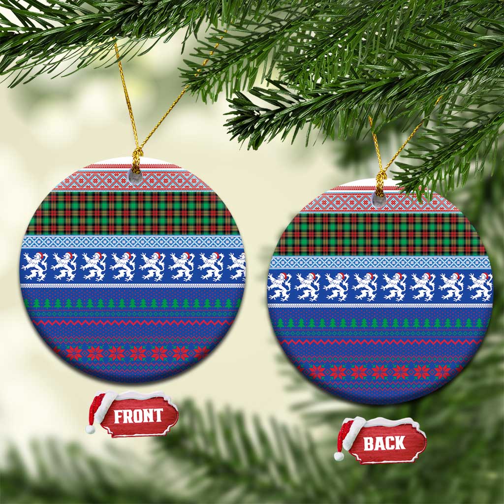 Scottish Christmas Ceramic Ornament Xmas Royal Lions and Tartan - Polynesian Pride