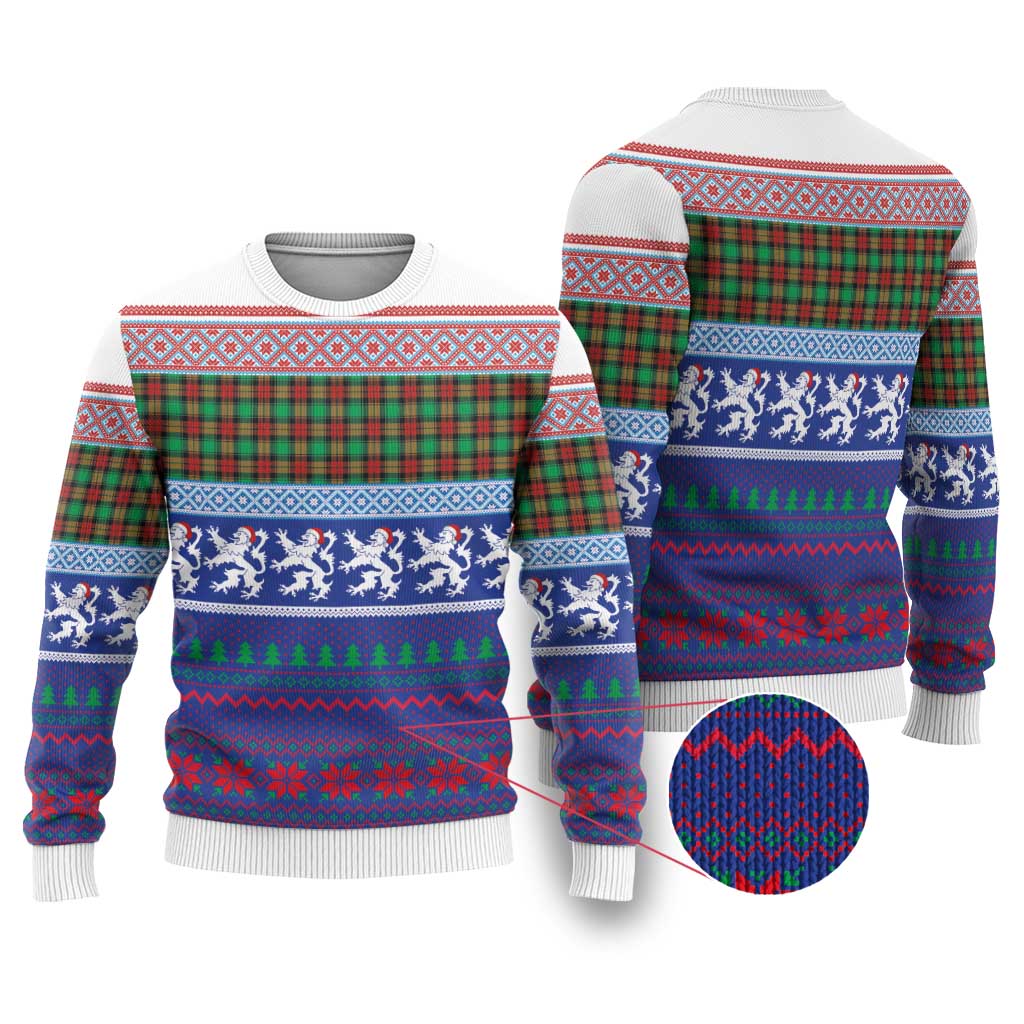 Scottish Christmas Ugly Christmas Sweater Xmas Royal Lions and Tartan - Polynesian Pride