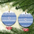 Scottish Christmas Ceramic Ornament Scotland Thistle and Celtic Knot White-Blue Color - Polynesian Pride