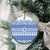 Scottish Christmas Ceramic Ornament Scotland Thistle and Celtic Knot White-Blue Color - Polynesian Pride