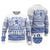 Scottish Christmas Ugly Christmas Sweater Scotland Thistle and Celtic Knot White-Blue Color - Polynesian Pride
