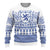 Scottish Christmas Ugly Christmas Sweater Scotland Thistle and Celtic Knot White-Blue Color - Polynesian Pride