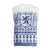Scottish Christmas Knitted V-Neck Vest Scotland Thistle and Celtic Knot White-Blue Color - Polynesian Pride