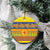 Scottish Christmas Ceramic Ornament Scotland Thistle and Celtic Knot Yellow-Red Color - Polynesian Pride