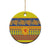 Scottish Christmas Ceramic Ornament Scotland Thistle and Celtic Knot Yellow-Red Color - Polynesian Pride