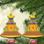 Scottish Christmas Ceramic Ornament Scotland Thistle and Celtic Knot Yellow-Red Color - Polynesian Pride