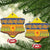 Scottish Christmas Ceramic Ornament Scotland Thistle and Celtic Knot Yellow-Red Color - Polynesian Pride