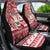 Custom Hawaii Mele Kalikimaka Car Seat Cover Santa Claus Surfing with Hawaiian Pattern Striped Red Style LT03 - Polynesian Pride