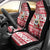 Custom Hawaii Mele Kalikimaka Car Seat Cover Santa Claus Surfing with Hawaiian Pattern Striped Red Style LT03 - Polynesian Pride