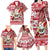 Custom Hawaii Mele Kalikimaka Family Matching Long Sleeve Bodycon Dress and Hawaiian Shirt Santa Claus Surfing with Hawaiian Pattern Striped Red Style LT03 - Polynesian Pride