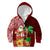 Hawaii Mele Kalikimaka Kid Hoodie Santa Claus and Hula Girl Tropical Folwer with Hawaiian Pattern LT03 - Polynesian Pride