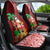 Custom Hawaii Mele Kalikimaka Car Seat Cover Santa Claus and Hula Girl Tropical Folwer with Hawaiian Pattern LT03 - Polynesian Pride