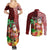 Custom Hawaii Mele Kalikimaka Couples Matching Summer Maxi Dress and Long Sleeve Button Shirt Santa Claus and Hula Girl Tropical Folwer with Hawaiian Pattern LT03 - Polynesian Pride