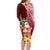 Custom Hawaii Mele Kalikimaka Family Matching Long Sleeve Bodycon Dress and Hawaiian Shirt Santa Claus and Hula Girl Tropical Folwer with Hawaiian Pattern LT03 - Polynesian Pride