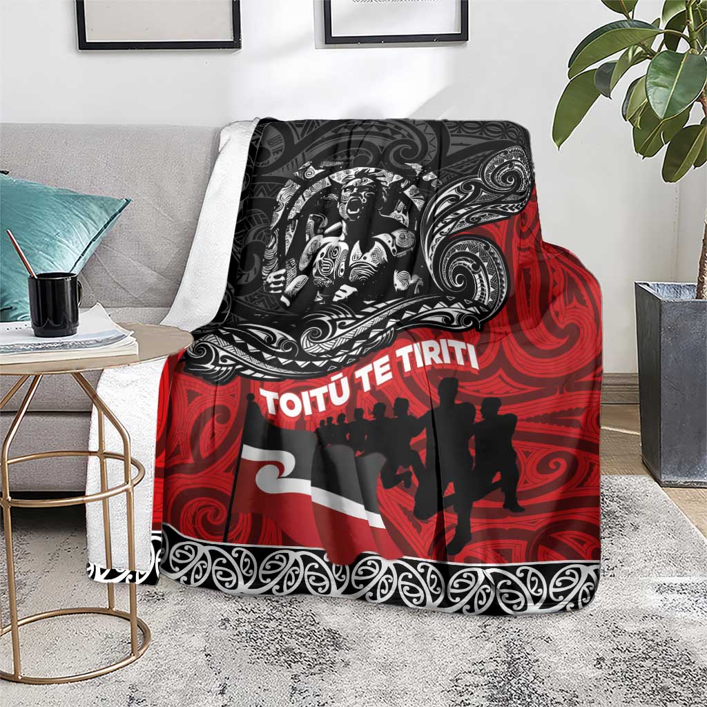 Aotearoa Toitu Te Tiriti Blanket Honoring Te Tiriti o Waitangi Maori Haka