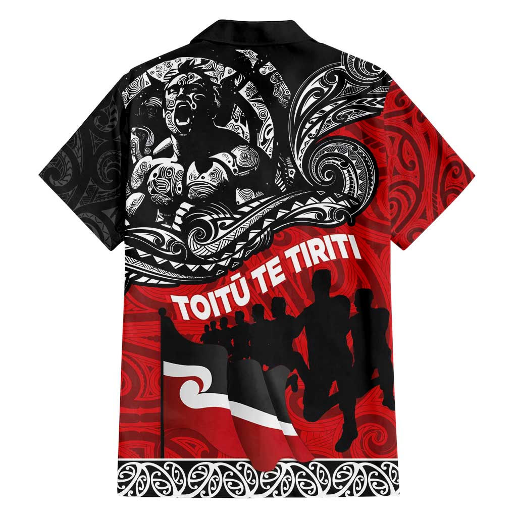 Aotearoa Toitu Te Tiriti Family Matching Tank Maxi Dress and Hawaiian Shirt Honoring Te Tiriti o Waitangi Maori Haka LT03 - Polynesian Pride