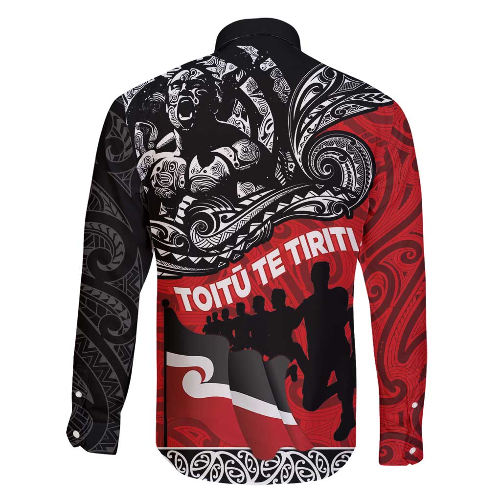 Aotearoa Toitu Te Tiriti Family Matching Tank Maxi Dress and Hawaiian Shirt Honoring Te Tiriti o Waitangi Maori Haka LT03 - Polynesian Pride
