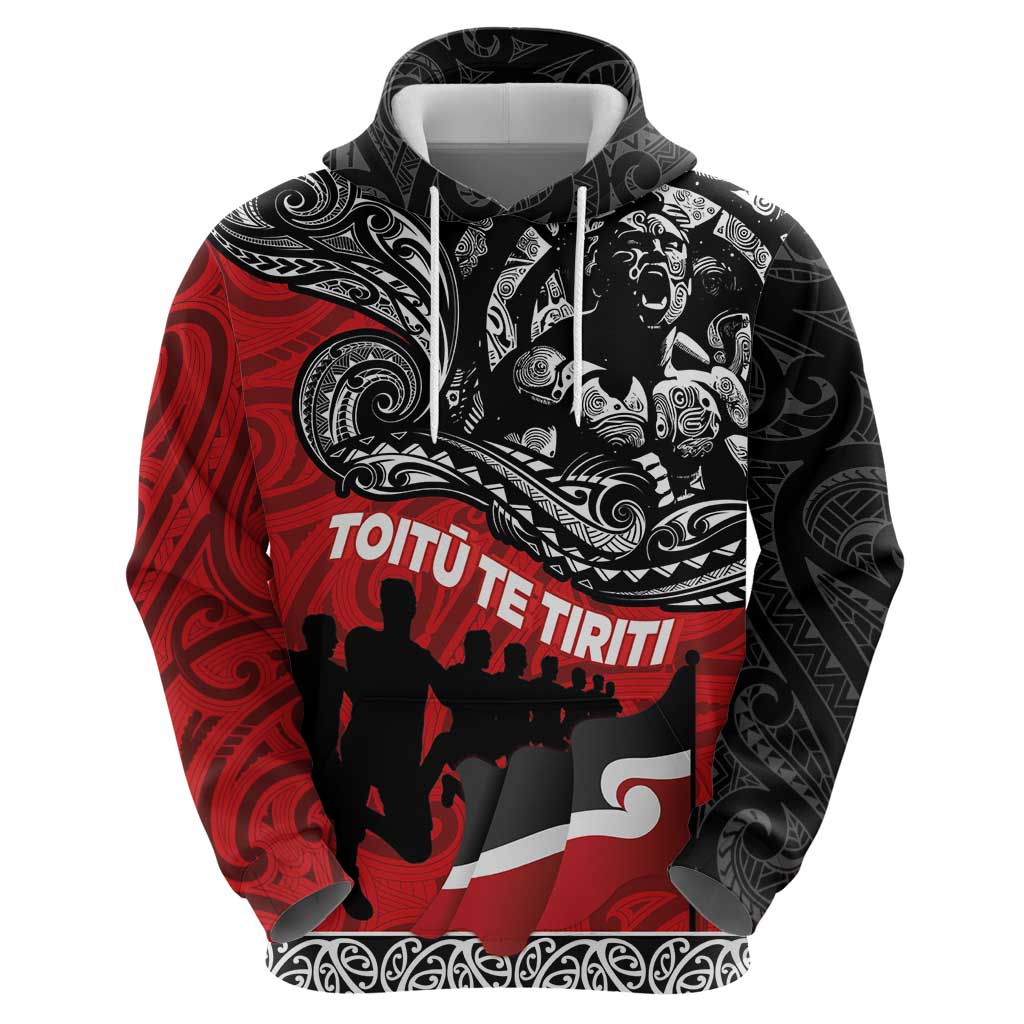 Aotearoa Toitu Te Tiriti Zip Hoodie Honoring Te Tiriti o Waitangi Maori Haka LT03 - Polynesian Pride