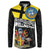 New Zealand Wellington Button Sweatshirt The Capital's Emblems Flag and Koru Art