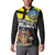 New Zealand Wellington Button Sweatshirt The Capital's Emblems Flag and Koru Art