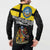 New Zealand Wellington Button Sweatshirt The Capital's Emblems Flag and Koru Art