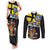 New Zealand Wellington Couples Matching Tank Maxi Dress and Long Sleeve Button Shirt The Capital's Emblems Flag and Koru Art