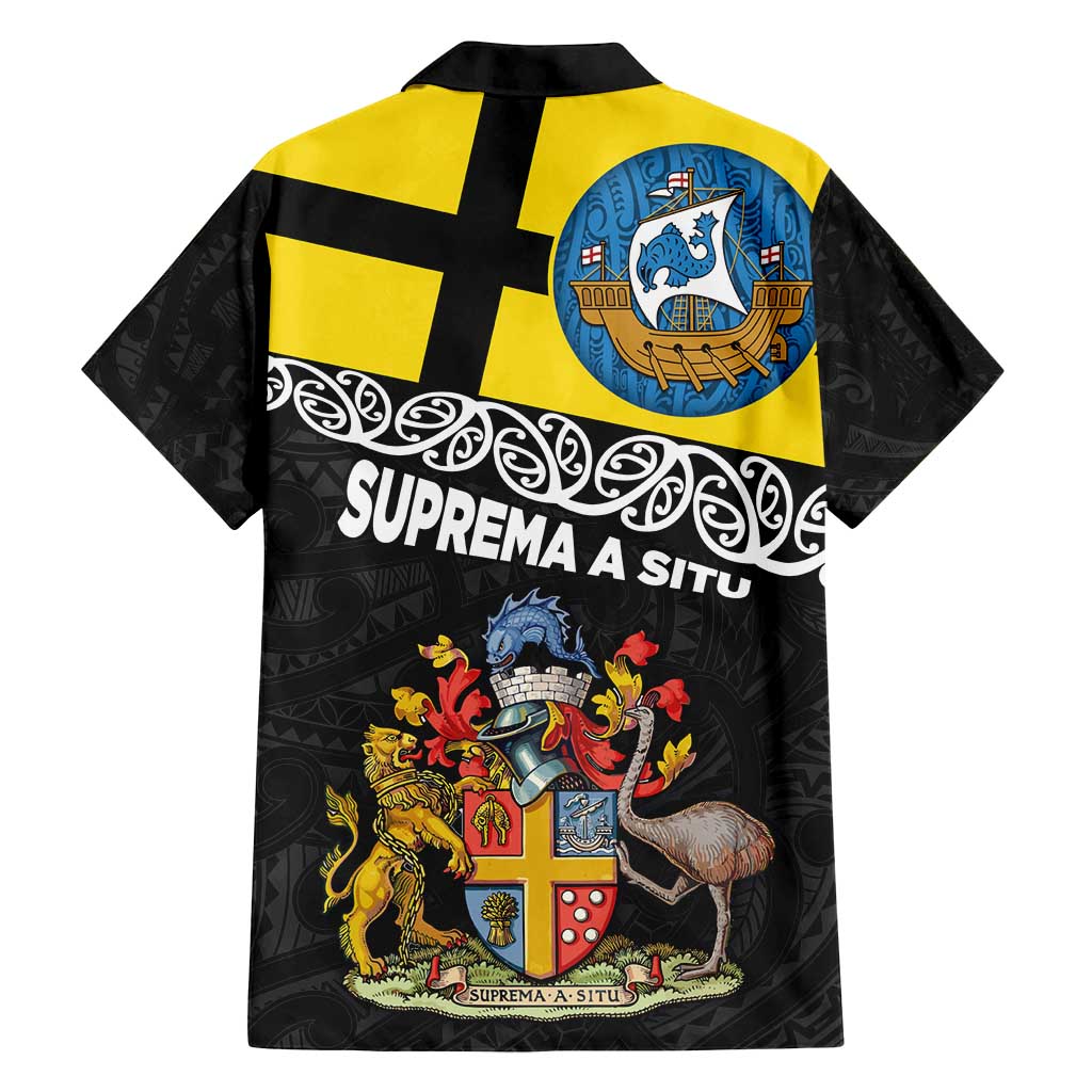 New Zealand Wellington Family Matching Tank Maxi Dress and Hawaiian Shirt The Capital's Emblems Flag and Koru Art LT03 - Polynesian Pride