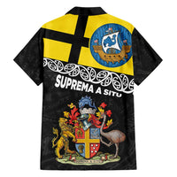 New Zealand Wellington Family Matching Tank Maxi Dress and Hawaiian Shirt The Capital's Emblems Flag and Koru Art LT03 - Polynesian Pride
