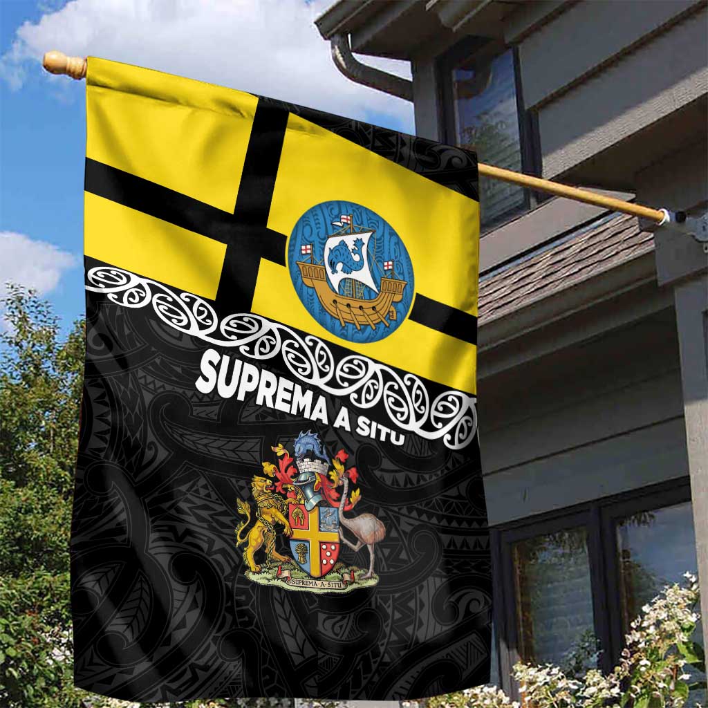 New Zealand Wellington Garden Flag The Capital's Emblems Flag and Koru Art