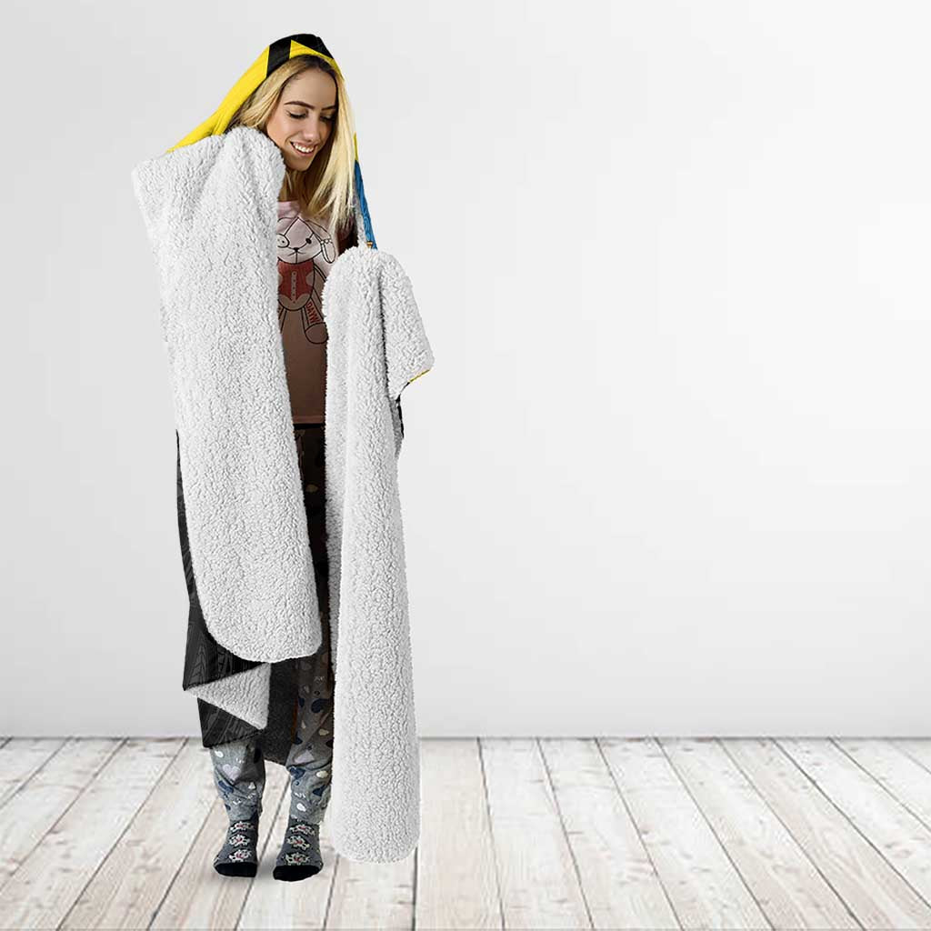 New Zealand Wellington Hooded Blanket The Capital's Emblems Flag and Koru Art