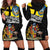 New Zealand Wellington Hoodie Dress The Capital's Emblems Flag and Koru Art