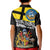 New Zealand Wellington Kid Polo Shirt The Capital's Emblems Flag and Koru Art