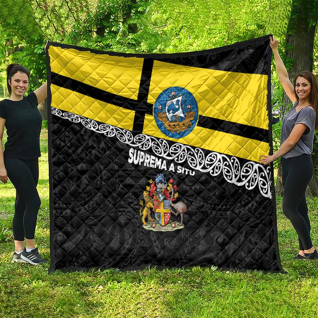 New Zealand Wellington Quilt The Capital's Emblems Flag and Koru Art LT03 - Polynesian Pride