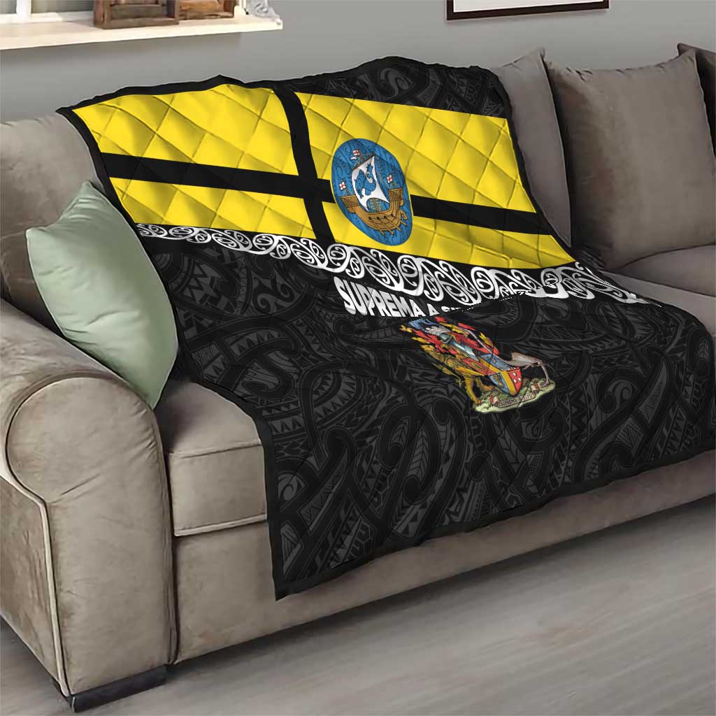 New Zealand Wellington Quilt The Capital's Emblems Flag and Koru Art LT03 - Polynesian Pride