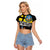 New Zealand Wellington Raglan Cropped T Shirt The Capital's Emblems Flag and Koru Art