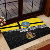 New Zealand Wellington Rubber Doormat The Capital's Emblems Flag and Koru Art LT03 - Polynesian Pride