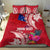 Personalised Samoa Coat Of Arms Bedding Set Tropical Flower Red Polynesian Pattern LT03 - Polynesian Pride