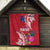 Personalised Samoa Coat Of Arms Quilt Tropical Flower Red Polynesian Pattern LT03 - Polynesian Pride