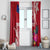 Personalised Samoa Coat Of Arms Window Curtain Tropical Flower Red Polynesian Pattern LT03 - Polynesian Pride