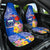 Personalised Samoa Coat Of Arms Car Seat Cover Hibiscus Polynesian Tattoo Pattern LT03 One Size Blue - Polynesian Pride