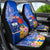 Personalised Samoa Coat Of Arms Car Seat Cover Hibiscus Polynesian Tattoo Pattern LT03 - Polynesian Pride