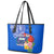 Personalised Samoa Coat Of Arms Leather Tote Bag Hibiscus Polynesian Tattoo Pattern LT03 - Polynesian Pride