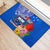 Personalised Samoa Coat Of Arms Rubber Doormat Hibiscus Polynesian Tattoo Pattern LT03 - Polynesian Pride