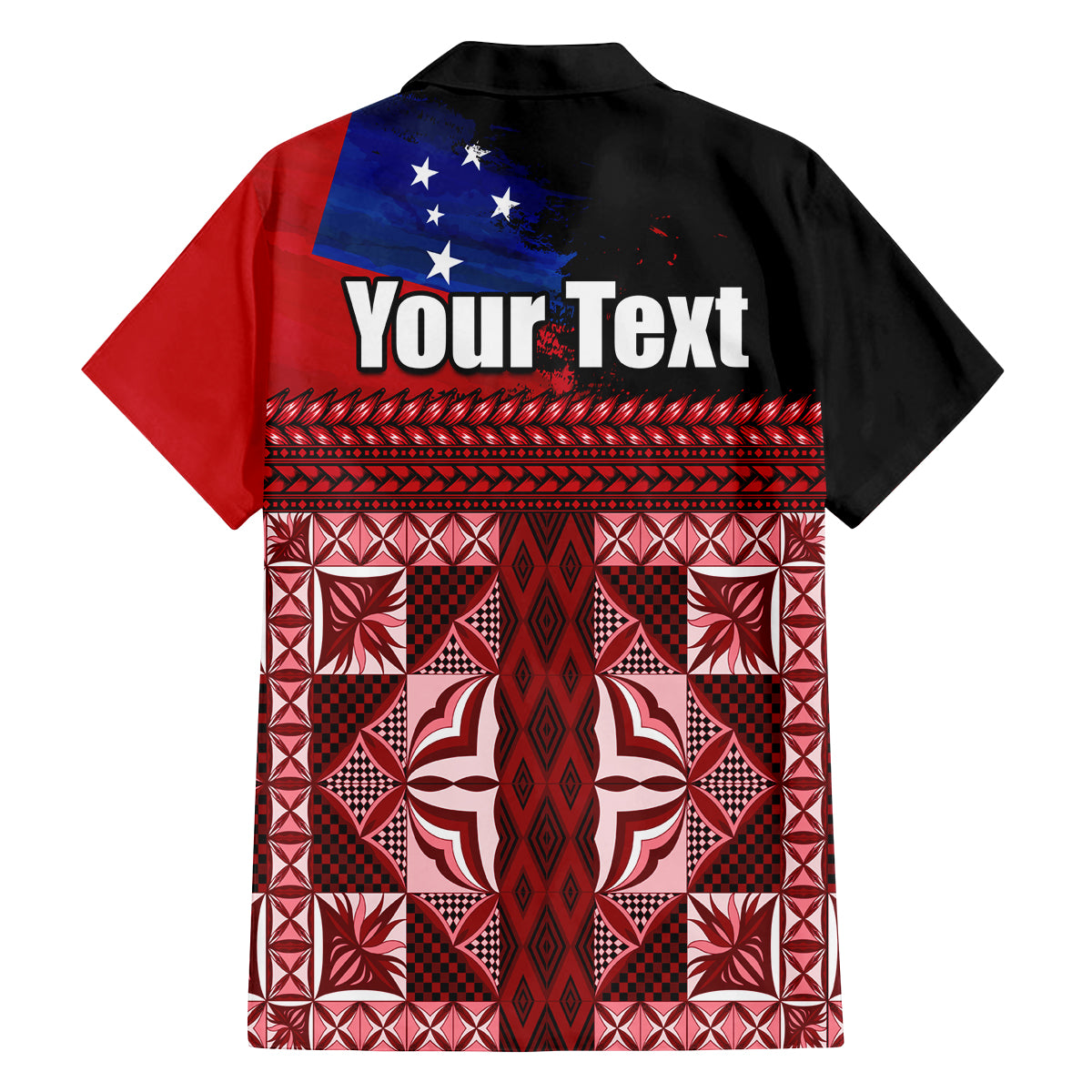 Samoa Flag Day Family Matching Long Sleeve Bodycon Dress and Hawaiian Shirt Siapo Pattern and Ula Fala LT03 - Polynesian Pride