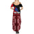 Samoa Flag Day Summer Maxi Dress Siapo Pattern and Ula Fala LT03 - Polynesian Pride