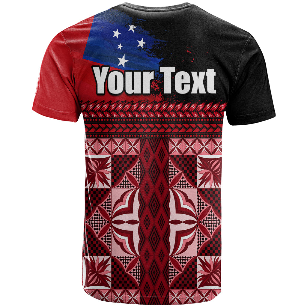 Samoa Flag Day T Shirt Siapo Pattern and Ula Fala LT03 - Polynesian Pride