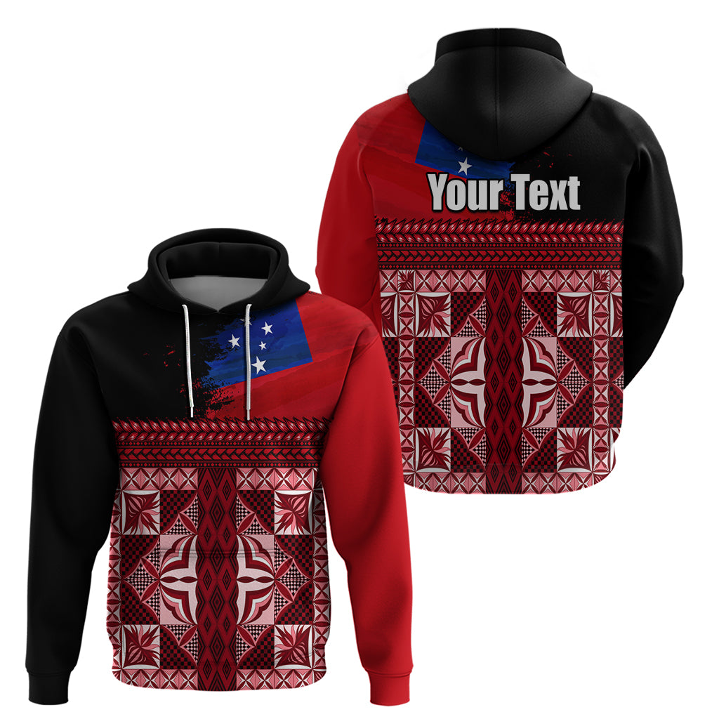 Samoa Flag Day Zip Hoodie Siapo Pattern and Ula Fala LT03 - Polynesian Pride